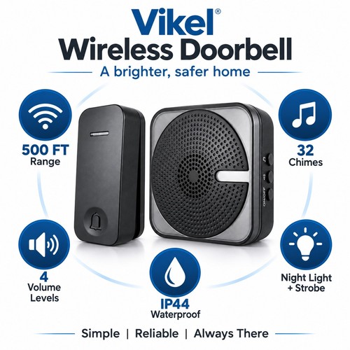 Vikel wireless doorbell plug - vikel,