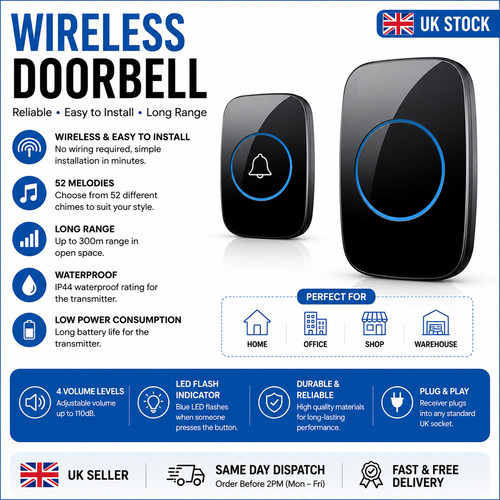 Wireless doorbell waterproof - wireless,