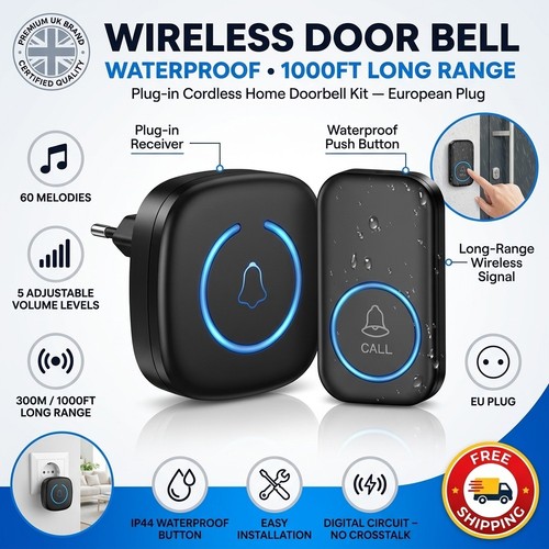 Wireless door bells waterproof - wireless,