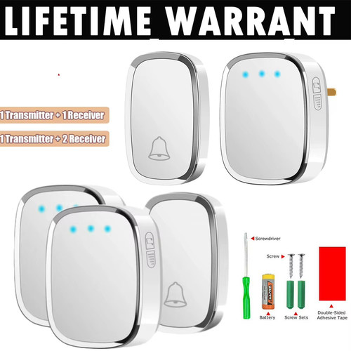 Wireless waterproof doorbell - wireless,
